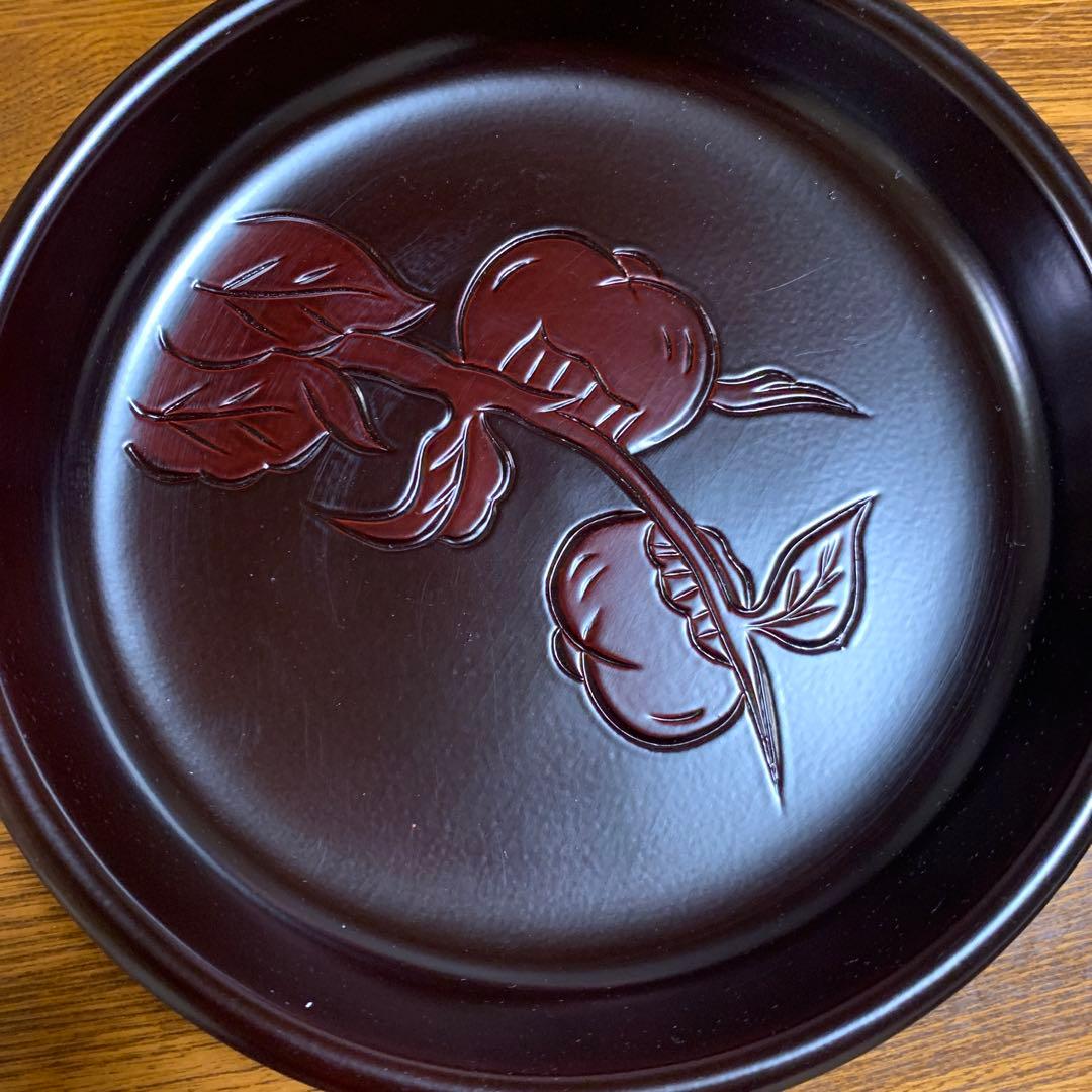 鎌倉彫　木製果物彫刻皿セット