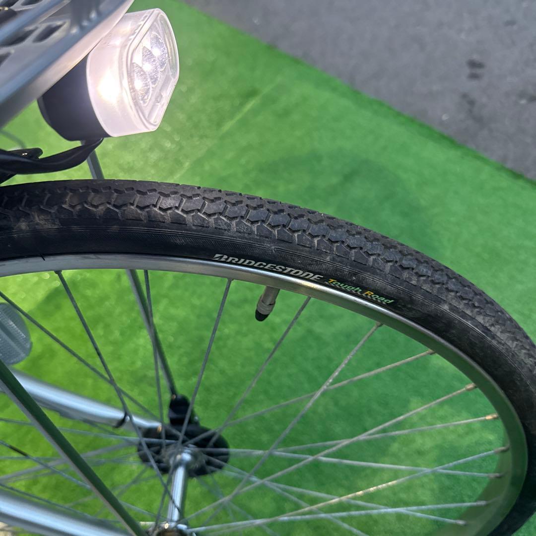 ブリヂストン電動アシスト自転車24インチ シルバー