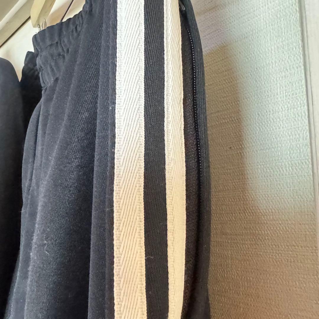 adidas ジャージ上下セット M 黒 ストライプ SST TP TT
