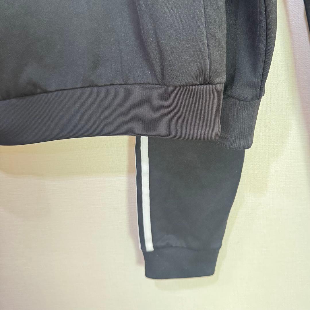adidas ジャージ上下セット M 黒 ストライプ SST TP TT