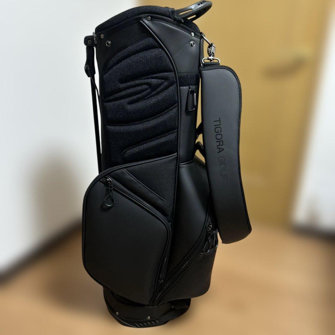I*u様 TIGORA GOLF キャディバッグ スタンドタイプ　ブラック【美品