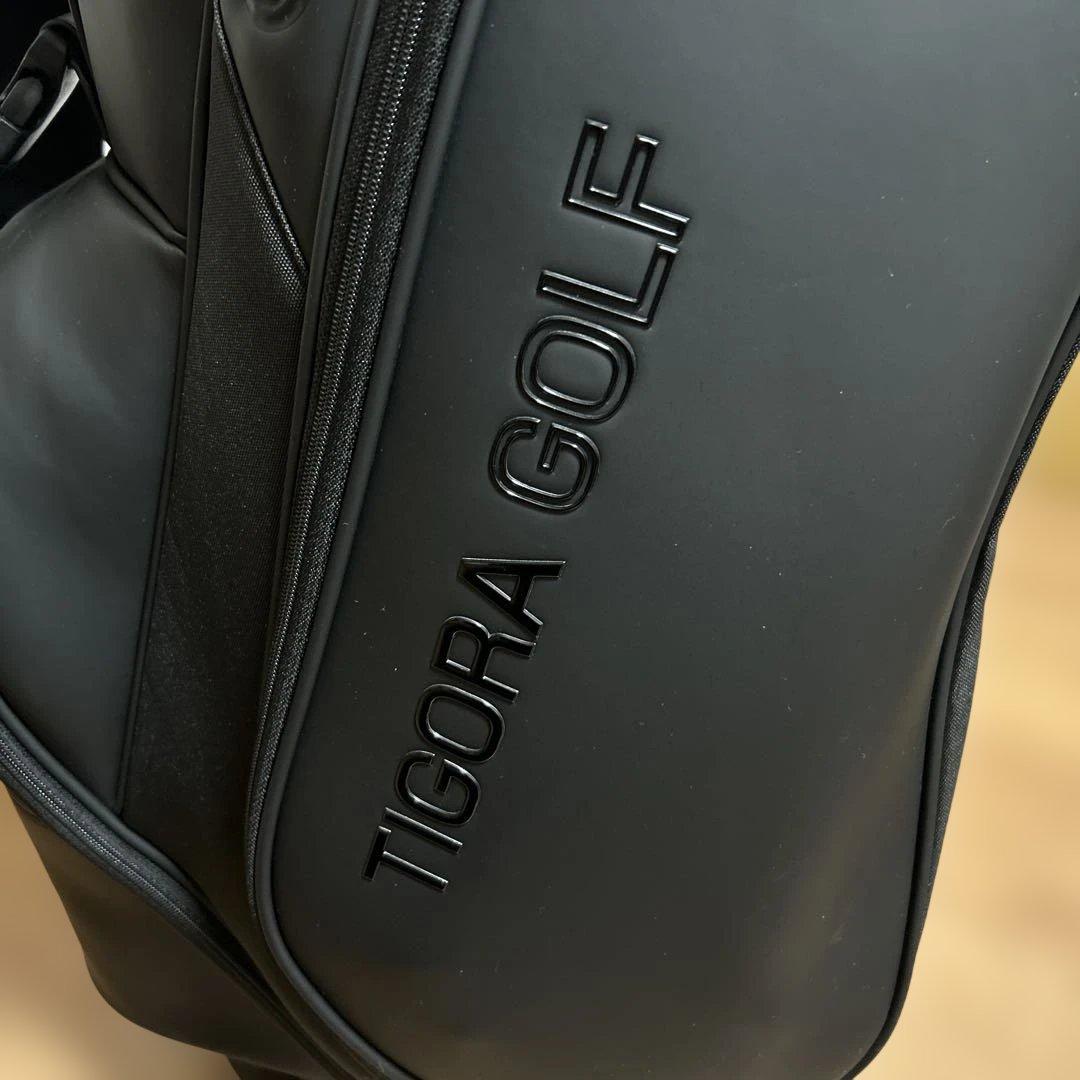 I*u様 TIGORA GOLF キャディバッグ スタンドタイプ　ブラック【美品