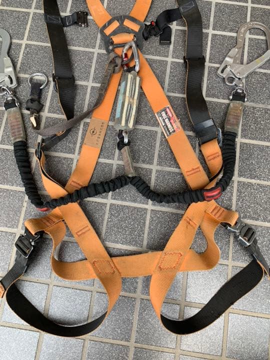 藤井電工 新規格 フルハーネス ダブルランヤード　ワンタッチ　Mサイズ