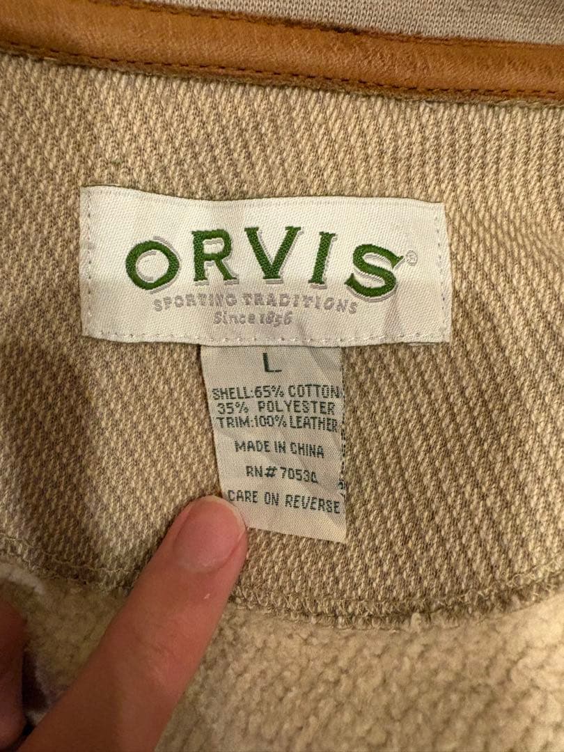 ORVIS 00s zip up sweat 　エルボーパッチ
