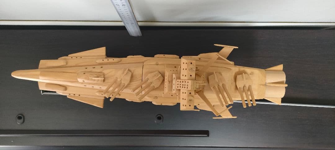 手作り木工・地球防衛軍旗艦アンドロメダ(木材素地仕上げ)
