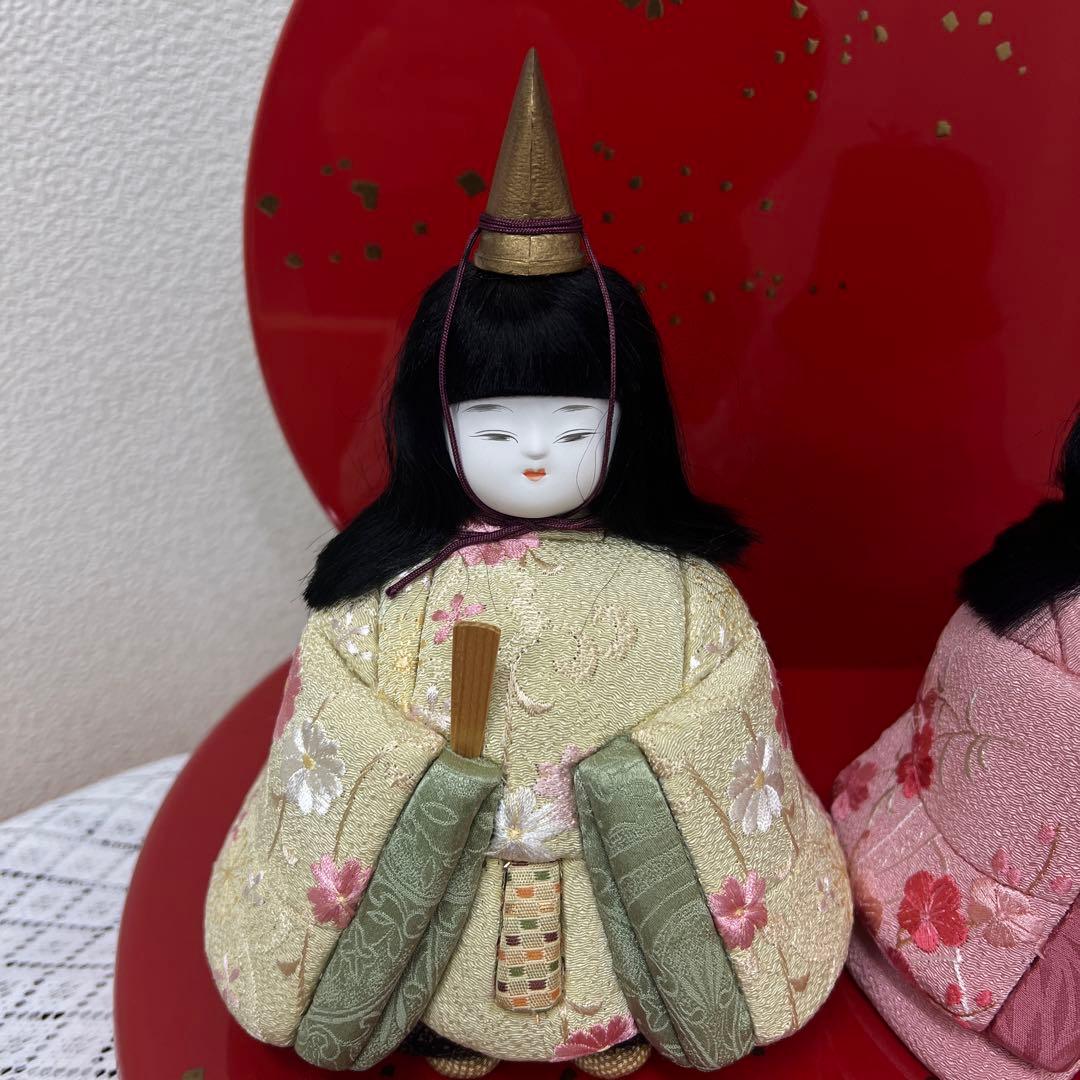京木目込　京都　伝統工芸　手描　金彩刺繍　雛人形