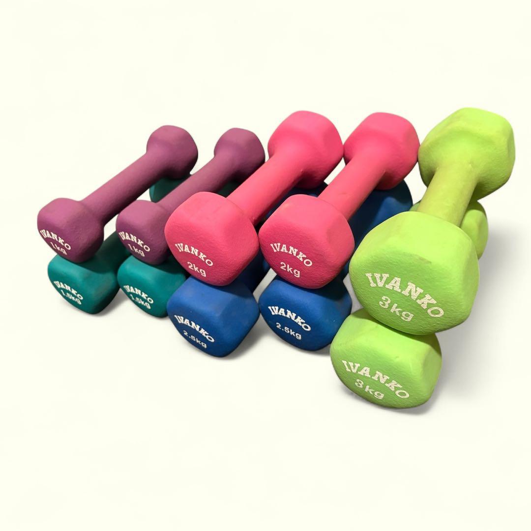 IVANKO ダンベルセット 1kg~3kgセット