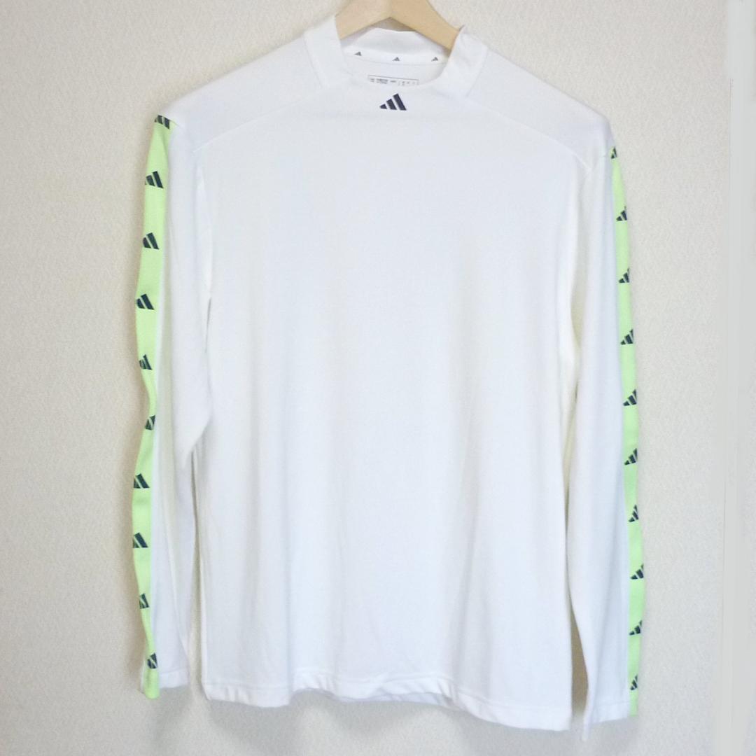 新品(メンズL)アディダスゴルフ 紺×白BOSグラフィックレイヤードセットシャツ