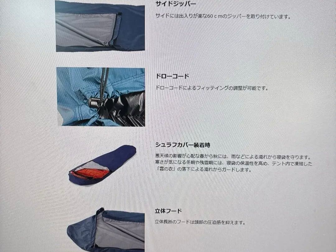 ISUKA ウェザーテック　シュラフカバー　スーパーライト　ネイビーブルー