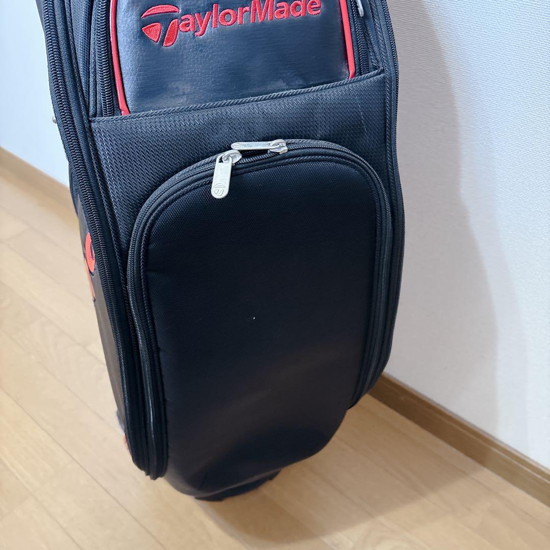 K471 TaylorMade キャディバッグ 黒 赤 フード無し