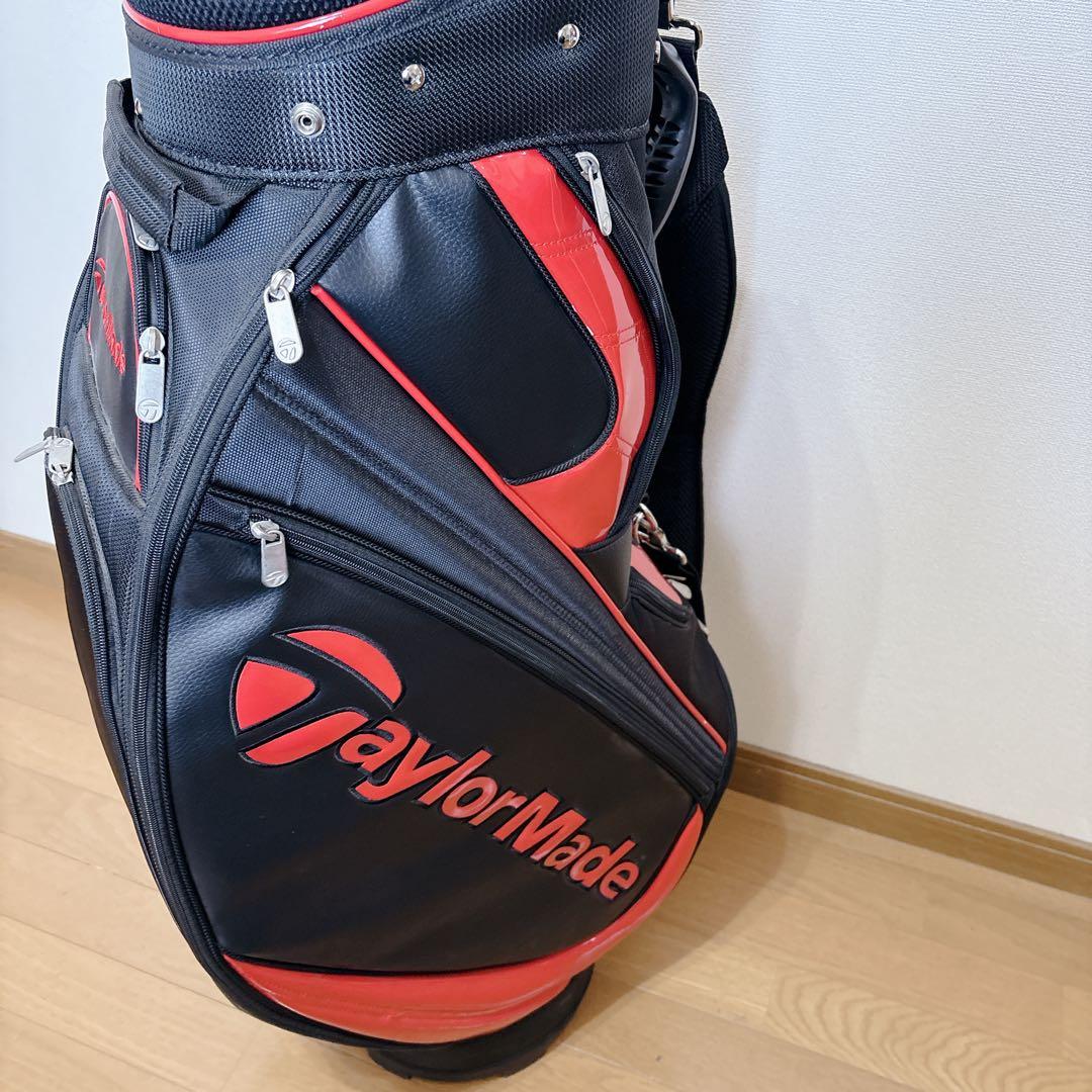 K471 TaylorMade キャディバッグ 黒 赤 フード無し
