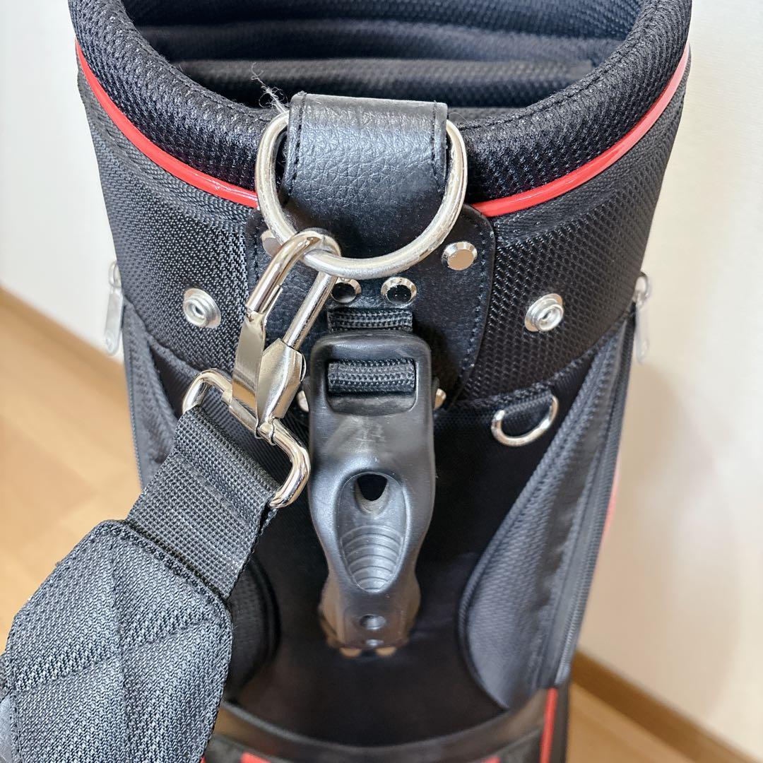 K471 TaylorMade キャディバッグ 黒 赤 フード無し