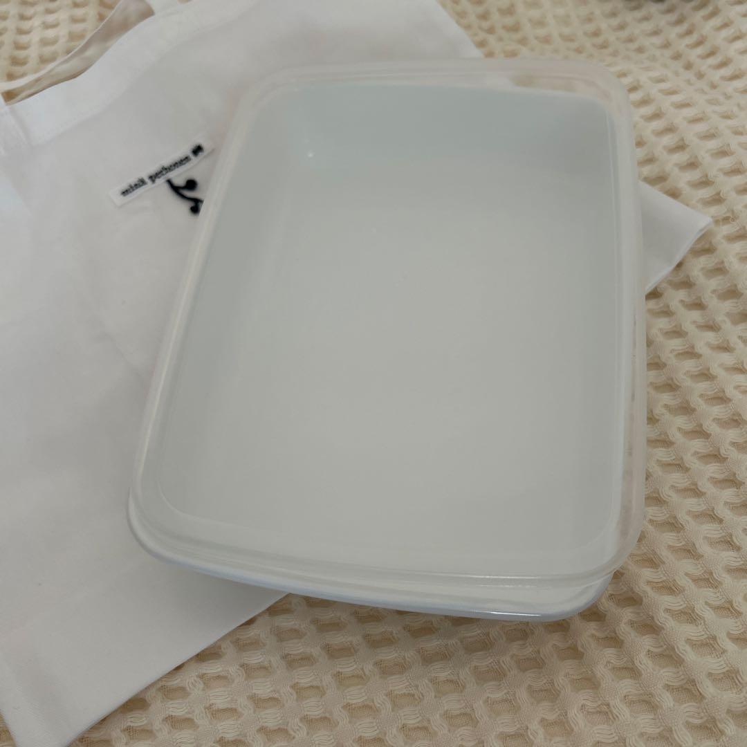【美品】ミナペルホネン レクタングル 浅型M 野田琺瑯