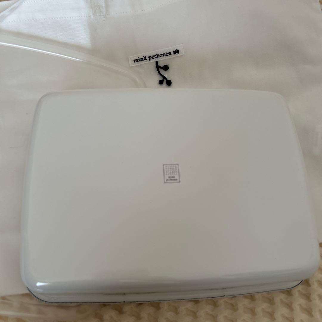 【美品】ミナペルホネン レクタングル 浅型M 野田琺瑯