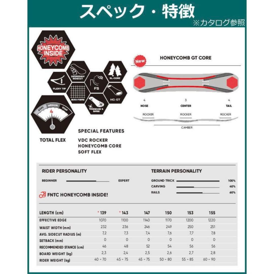 FNTC CAT BLACK 147cm ダブルキャンバー 23-24保証書付