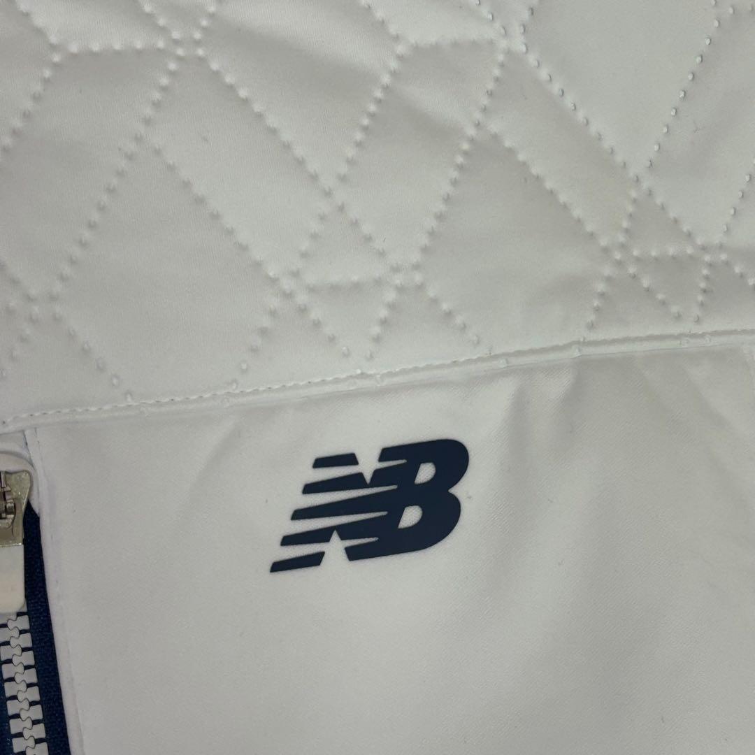 美品　New Balance ゴルフジャケット ホワイト　キルティング　冬ゴルフ