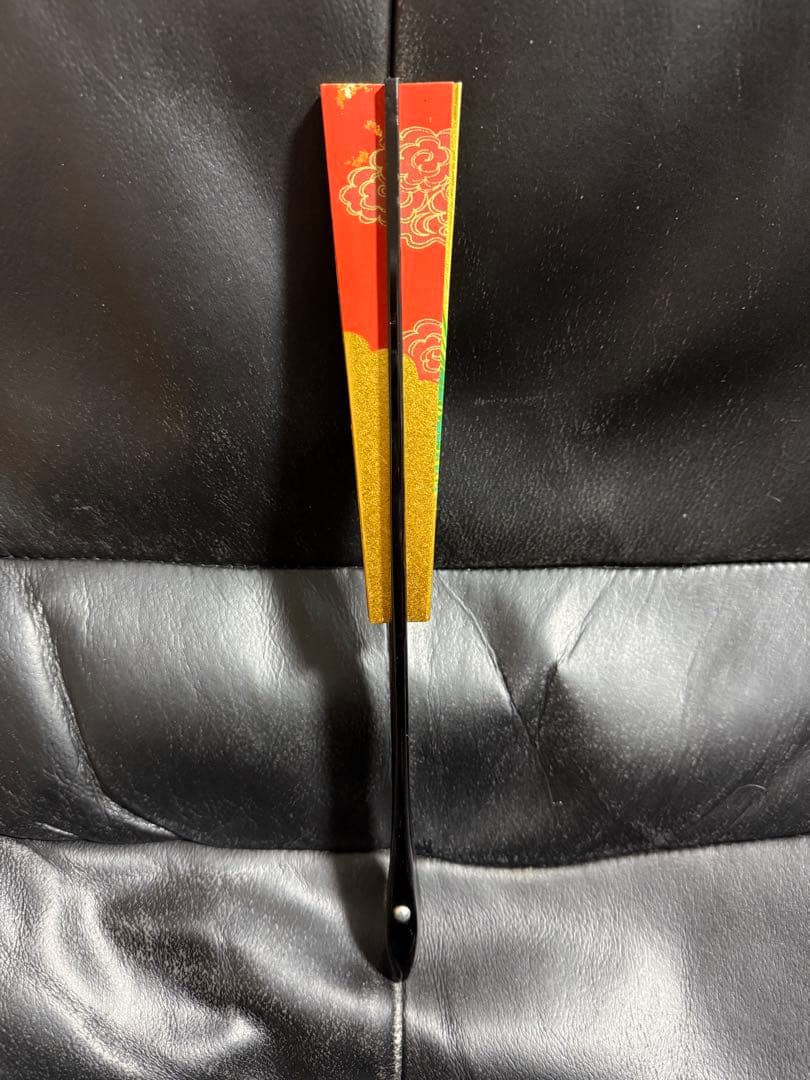 扇子　29cm 金　鶴　松　飾り扇　飾舞扇　舞扇子　舞踊　着物　和装　小物