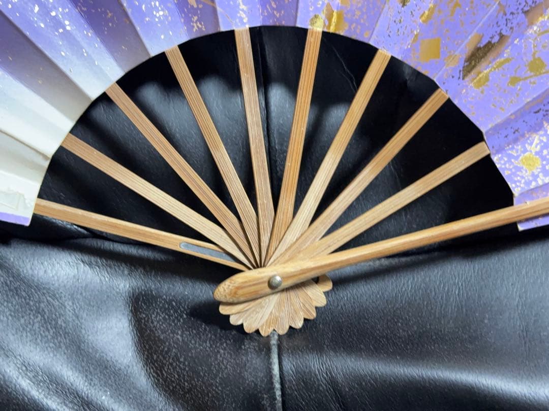 扇子　29cm 金　鶴　松　飾り扇　飾舞扇　舞扇子　舞踊　着物　和装　小物
