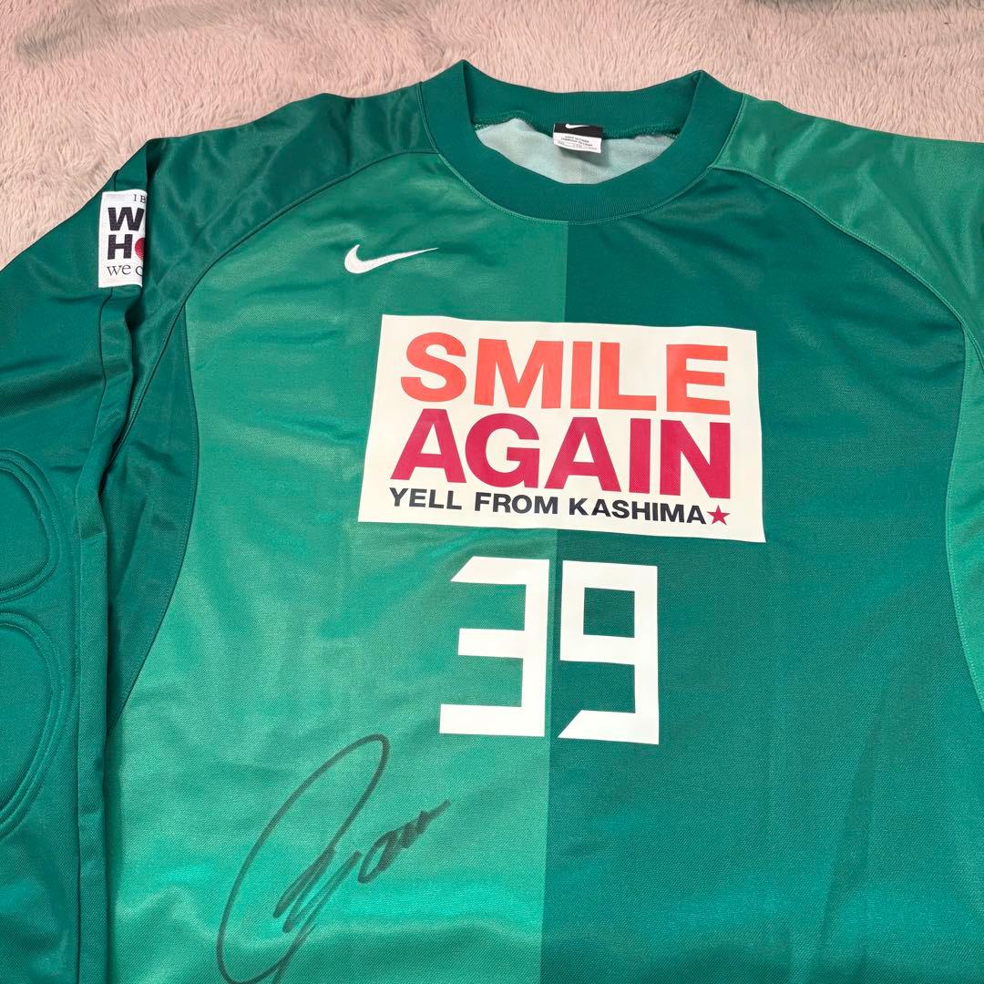 Nike ゴールキーパーシャツ サイン入り　震災復興 チャリティ　都築龍太
