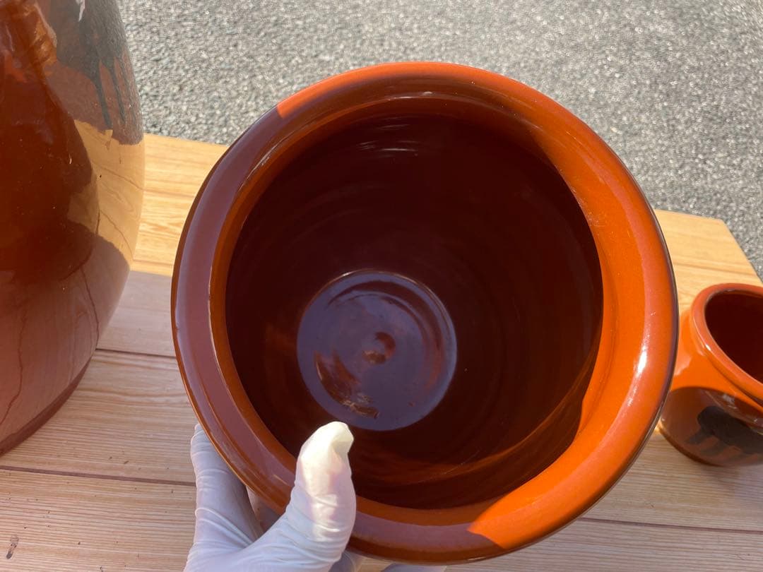 ぬか漬けの壺の大、中、小の3個セット