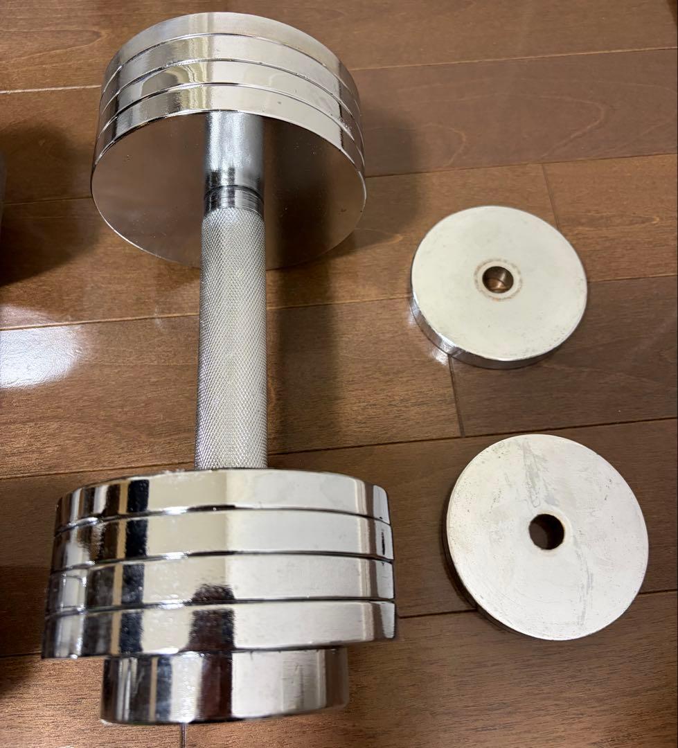 鉄人倶楽部(IRONMAN・CLUB) クロームダンベル 10kg✖️2個　クロム