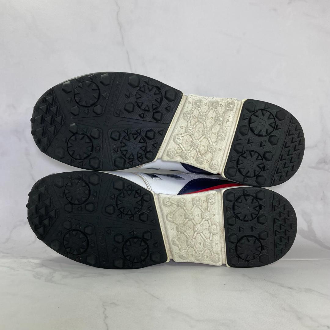 【美品】new balance ゴルフシューズ 26.0㎝ 白/紺/赤