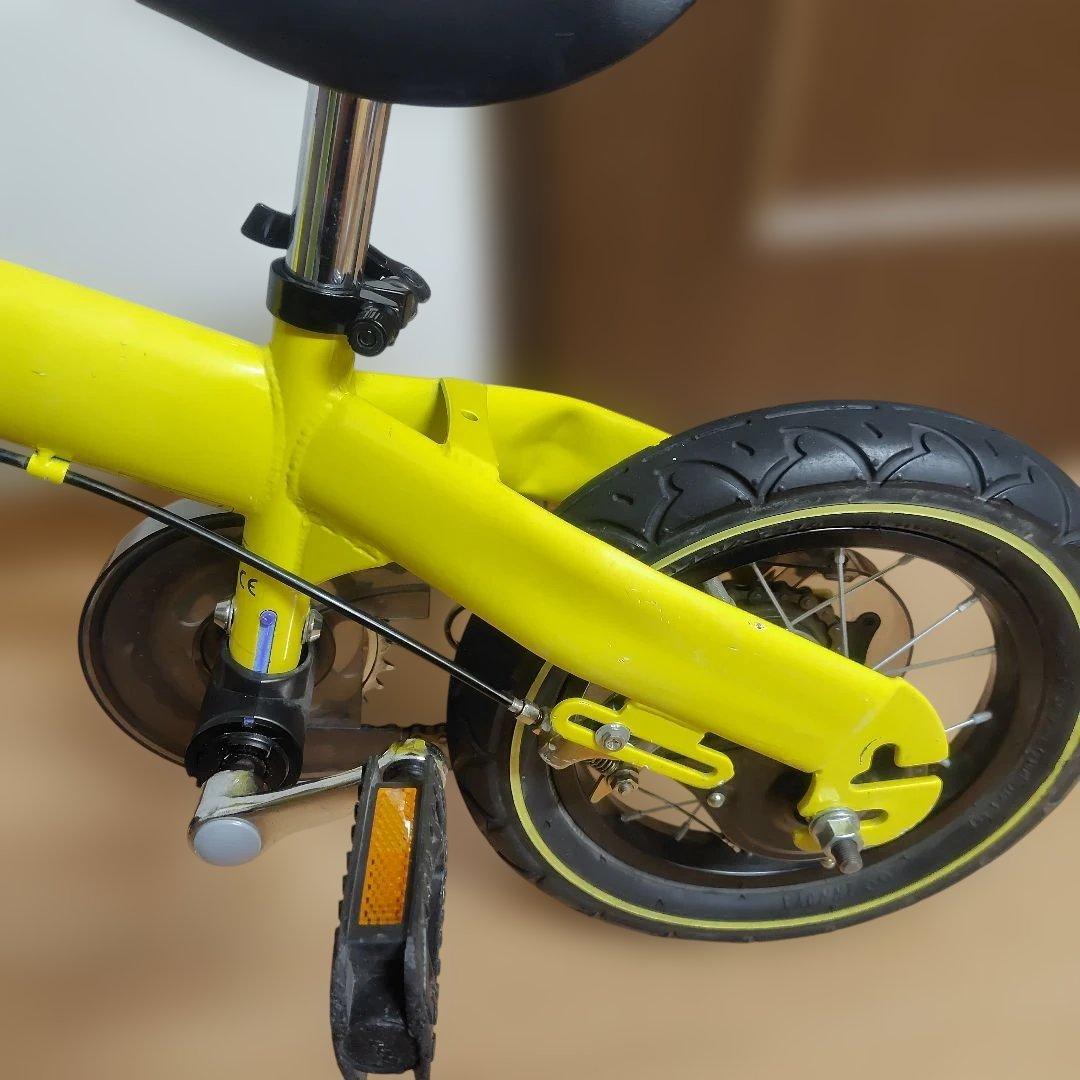 へんしんバイク 12インチ イエロー 自転車 軽量スポーツバイク