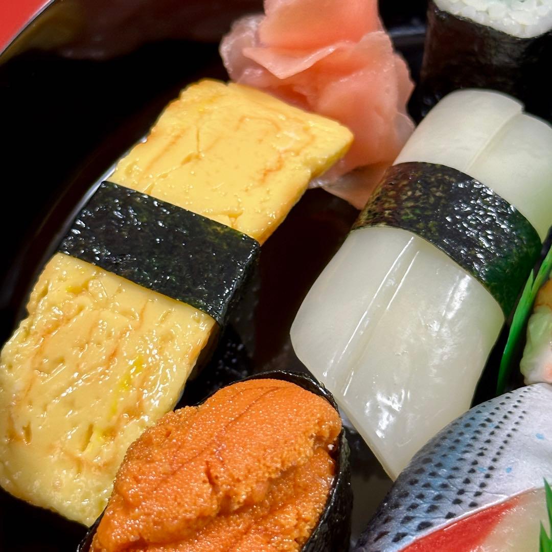 【超リアル】寿司 盛り合わせ 食品サンプル 12貫セット／高級感桶