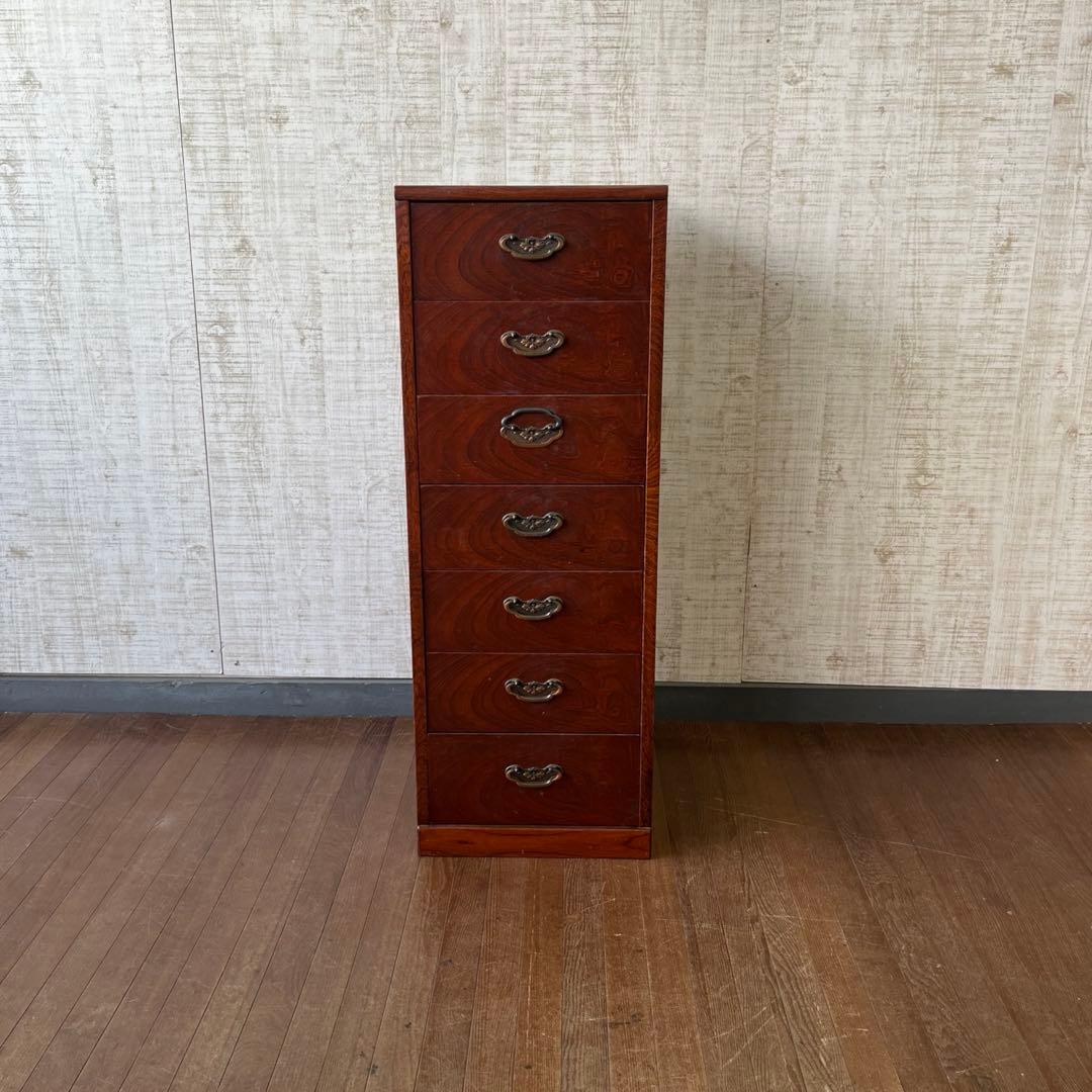 【アンティーク】昭和レトロ 木製 7杯 収納箪笥 小物和箪笥 チェスト 古家具