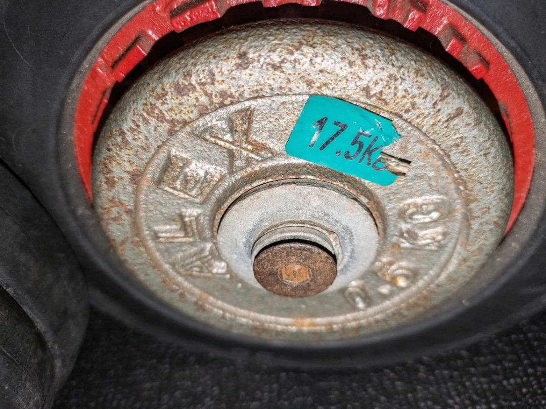 タザキTAZAKI　ファットグリップダンベル　17.5kg　2個　　ボディビル