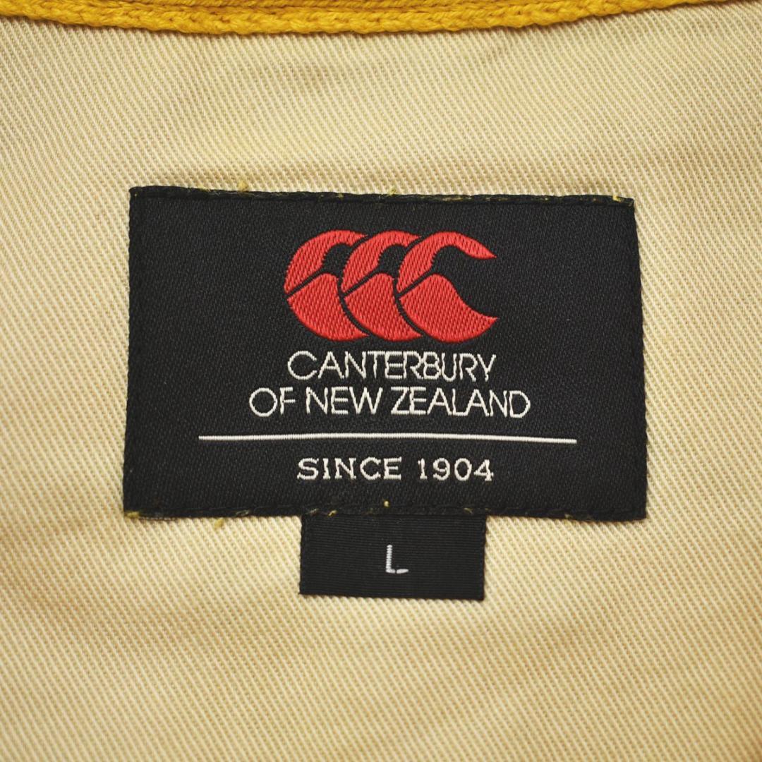 【豪華】 カンタベリー CANTERBURY 刺繍 ワッペン付き ラガーシャツ