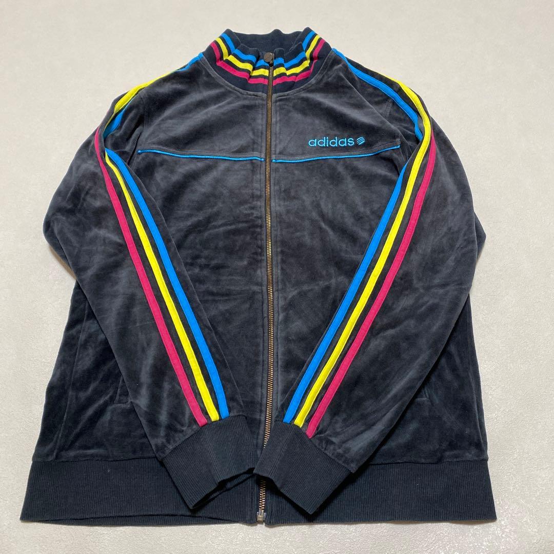 ⭐️adidas neo ベロア　ジャージ　上下セット　濃いグレー＊499