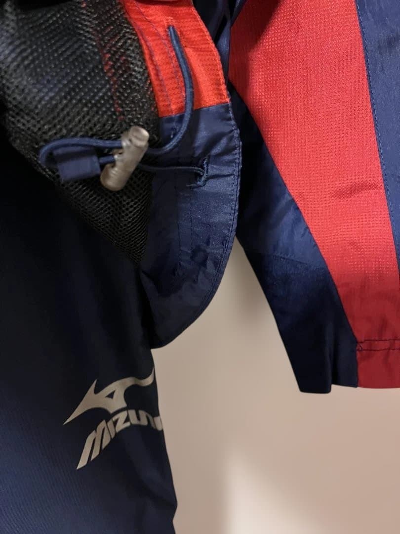 ミズノMizunoピステ上下 レッド/ネイビーサイズO（XL）