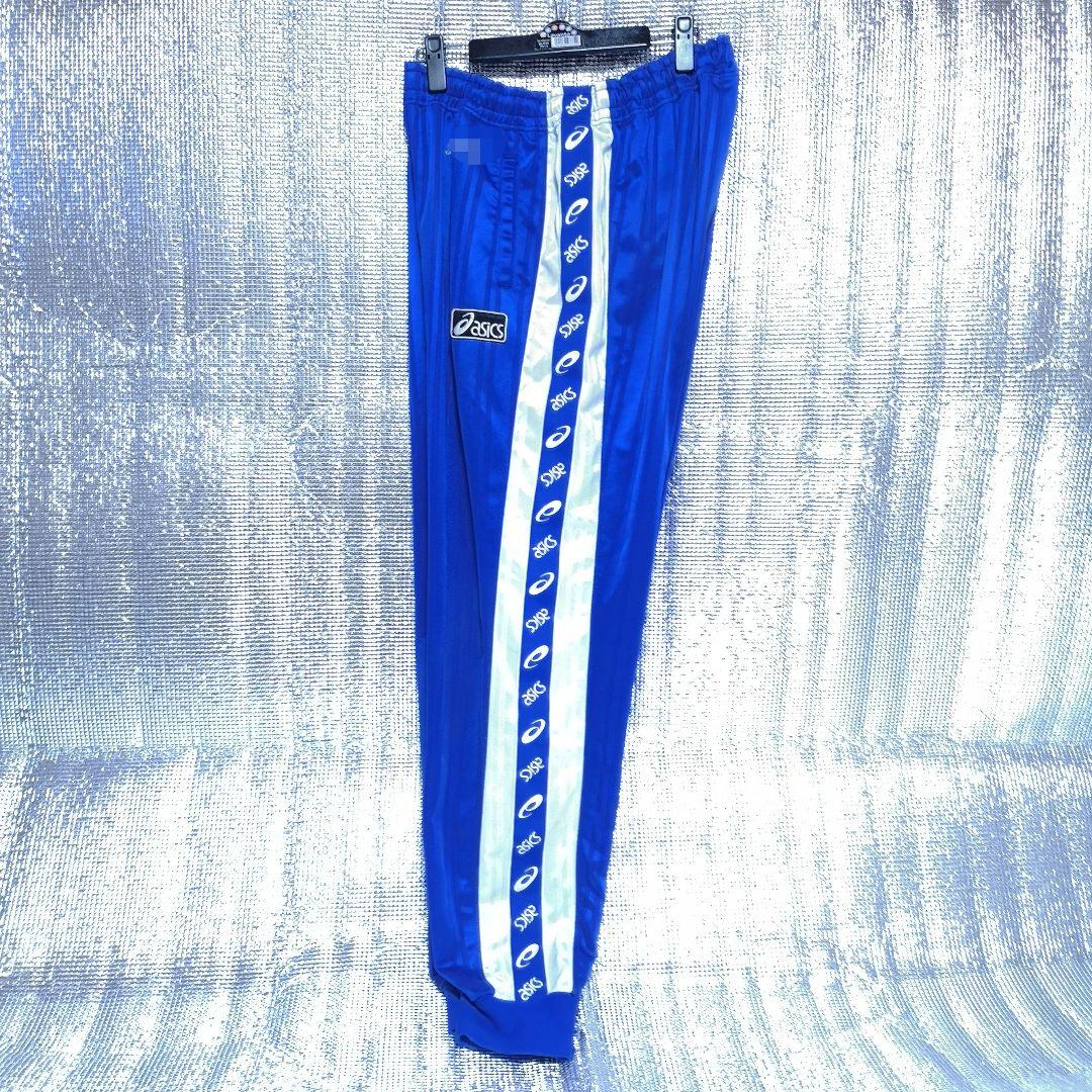 サッカー部　アシックス　ジャージパンツ　シャドーストライプ　ブルー　O