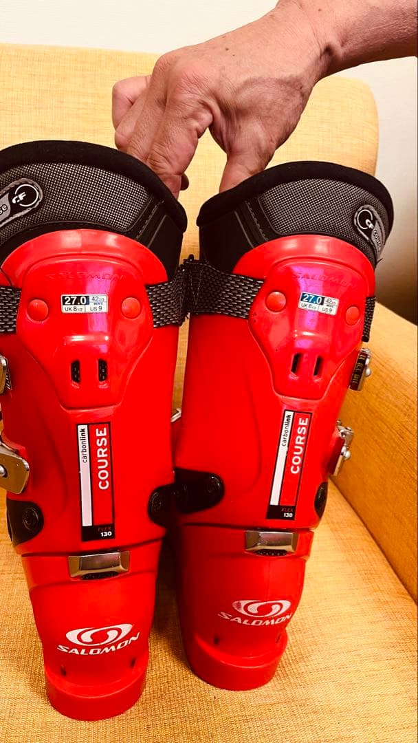 SALOMON COURSE 130スキーブーツ レッド