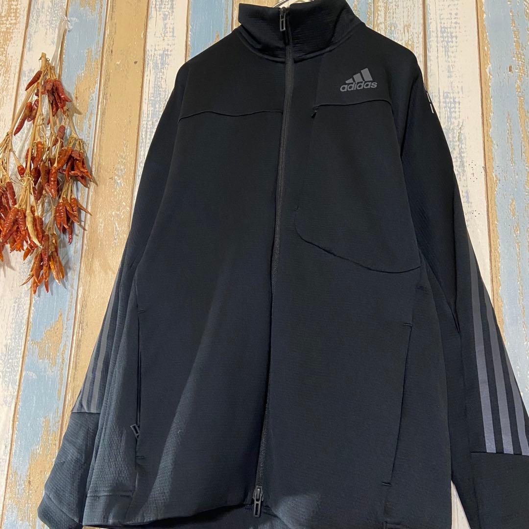 【adidas 】アディダス　メンズブラック ジャージ上下セット Lサイズ