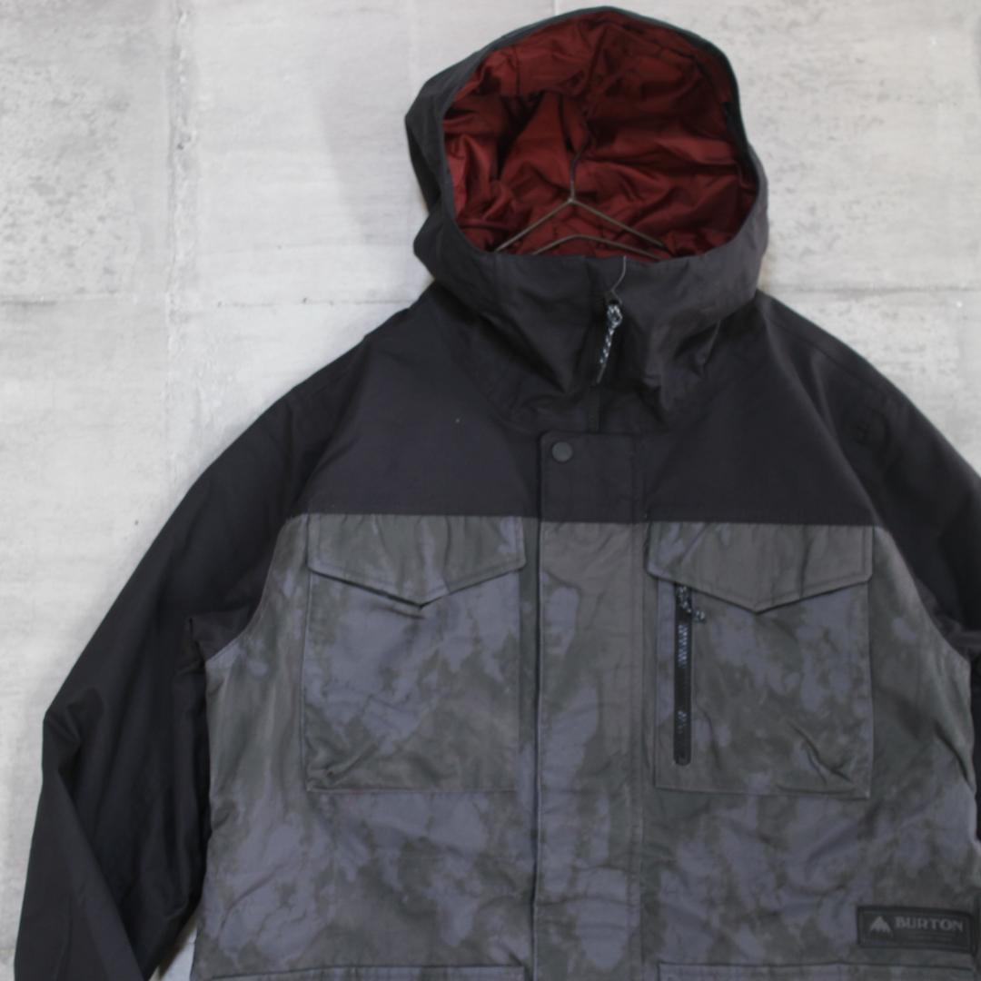 【極美品 高機能 フェード柄】厚地 高撥水【M】BURTON スノージャケット