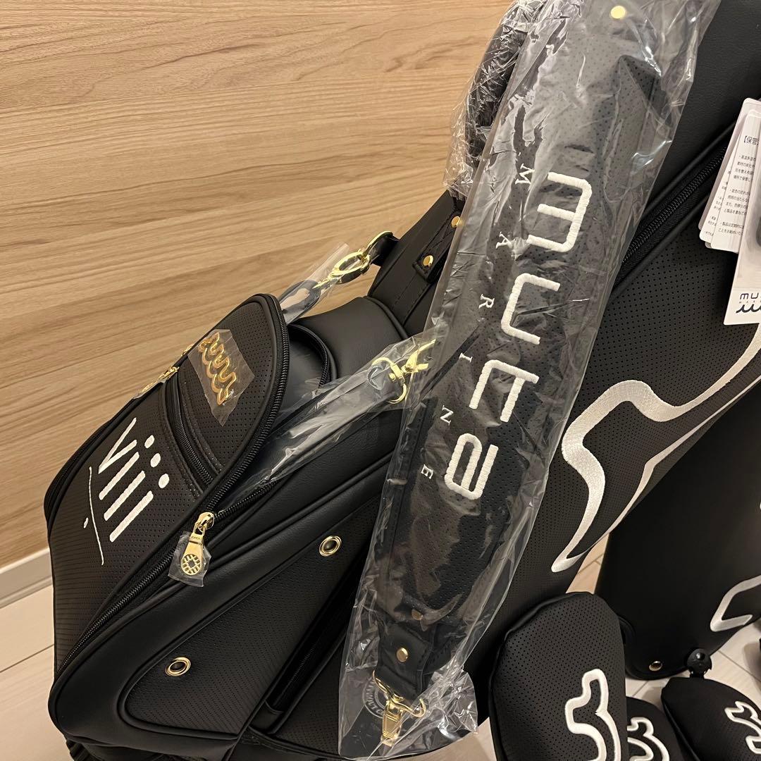新品★219,450円 キャディバッグ＆ヘッドカバー5個セット ムータマリン 黒
