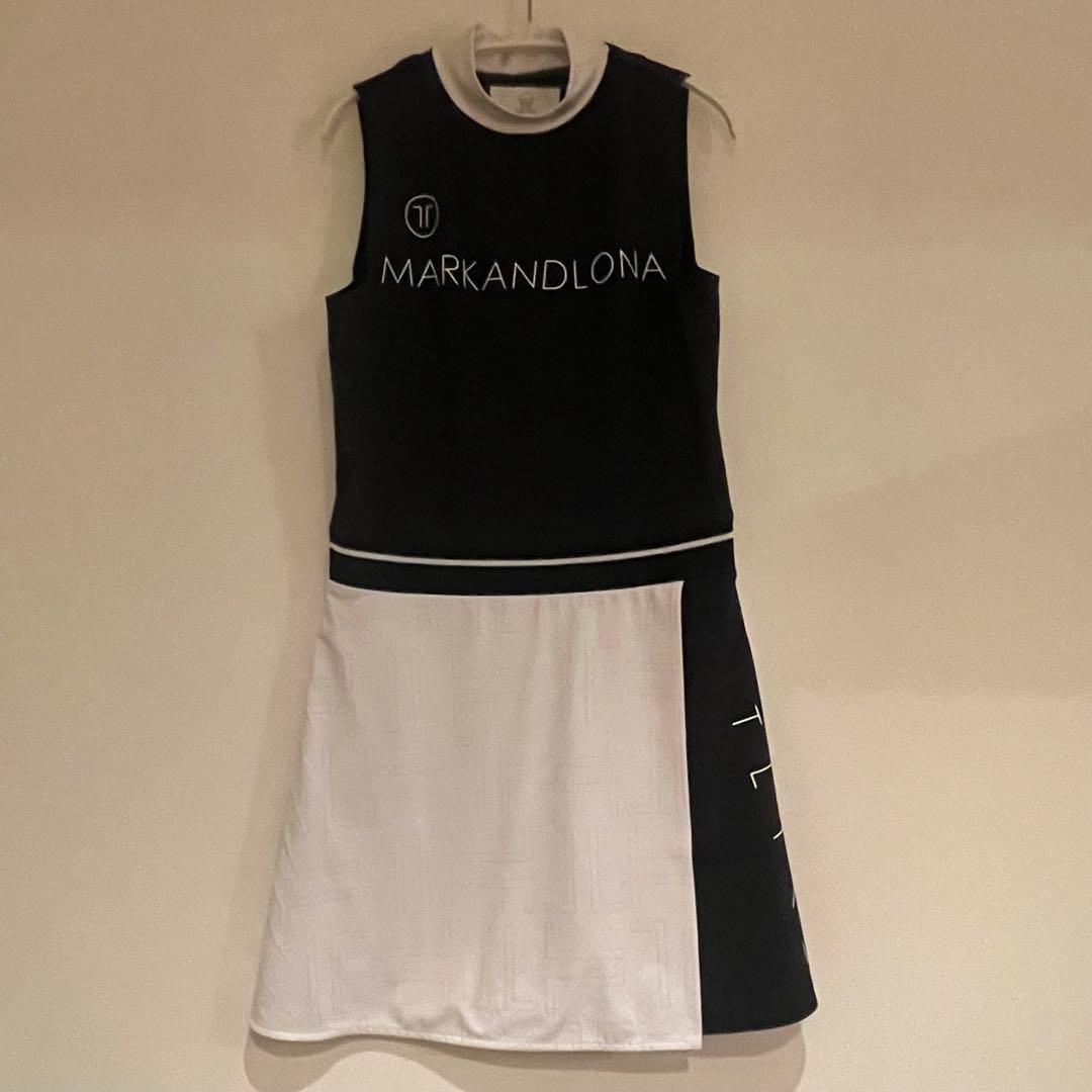 2024SS MARKANDLONA ノースリーブワンピース ネイビー/ホワイト
