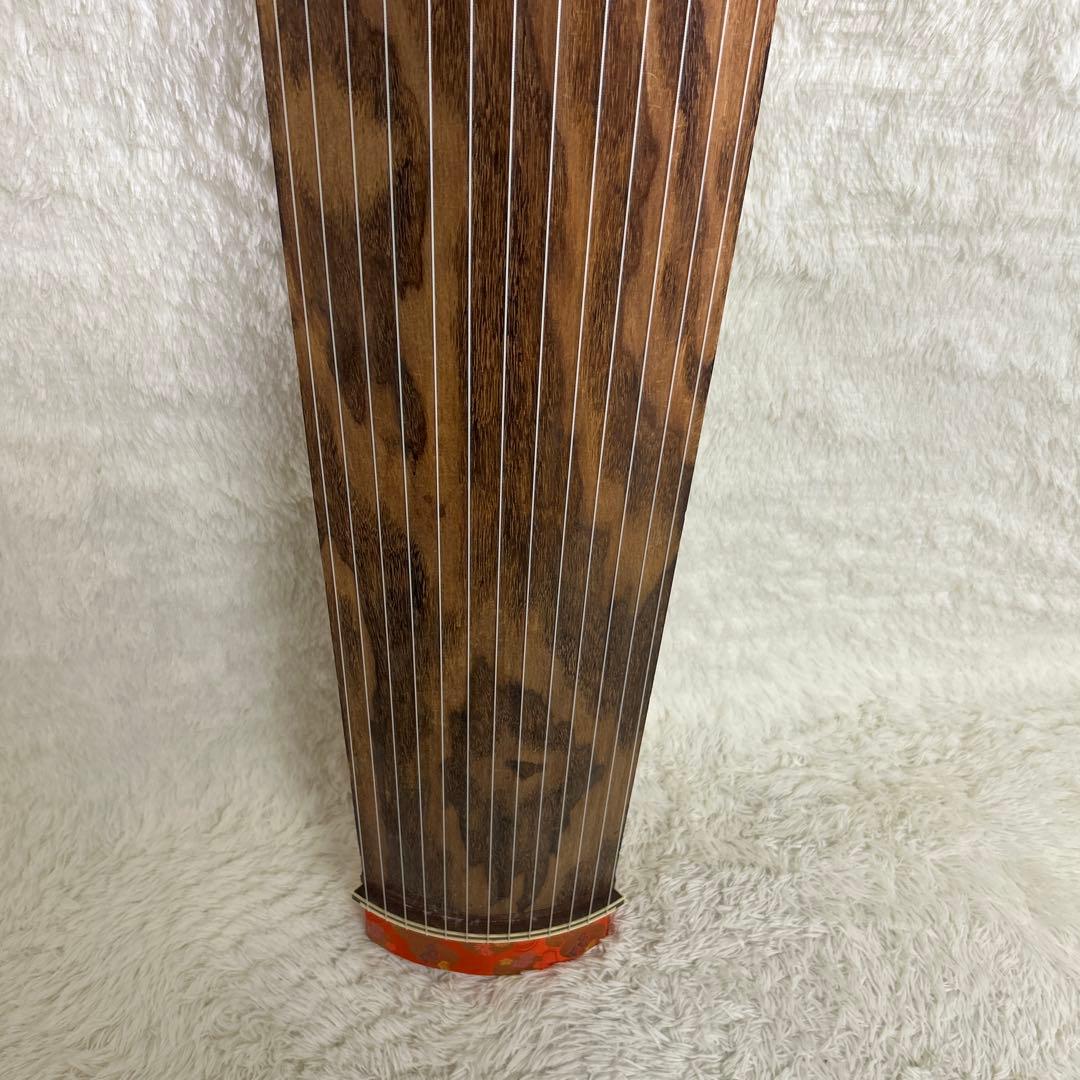 【美品】送料込み　お琴　箏 13弦 オレンジ装飾 和楽器 木製