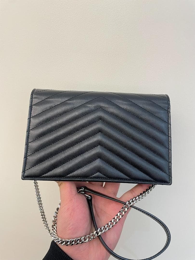 YSL ブラック キルティング ショルダーバッグ~~~ レザー