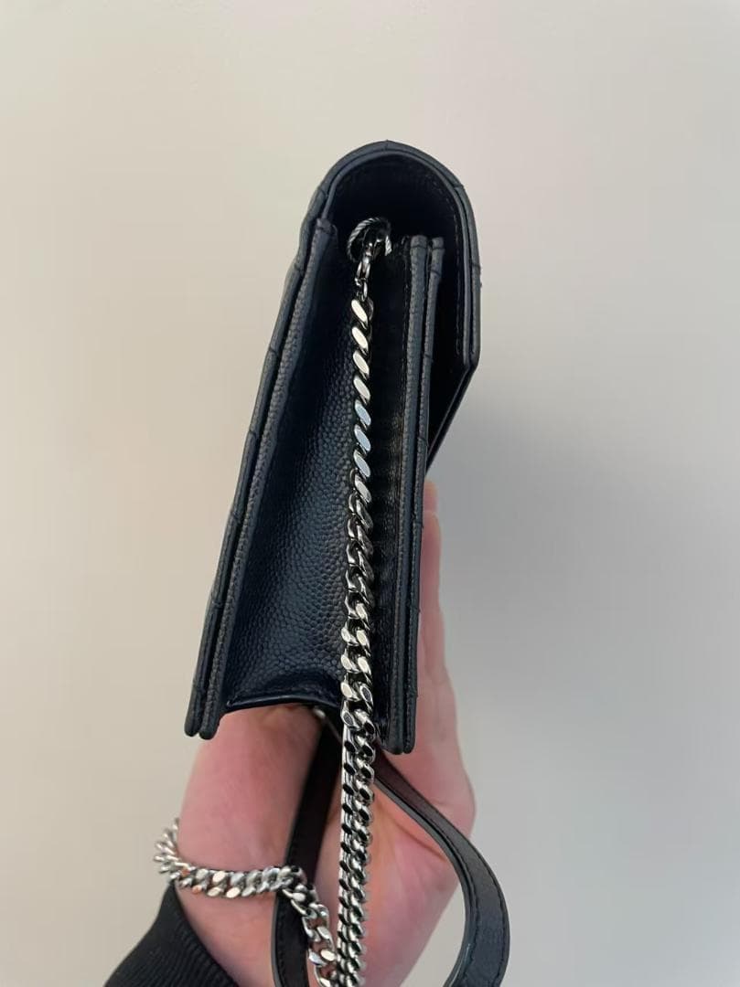 YSL ブラック キルティング ショルダーバッグ~~~ レザー