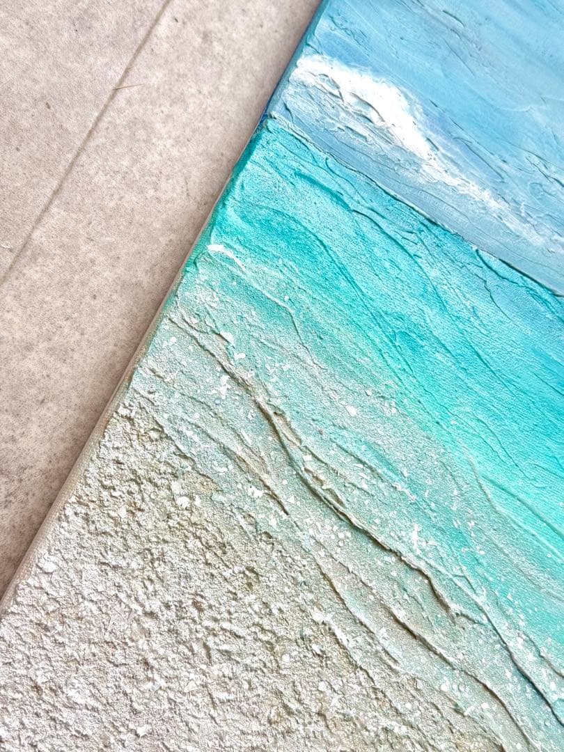 アクリル画テクスチャーアートno.11抽象画キャンバスアートパネル海の絵画