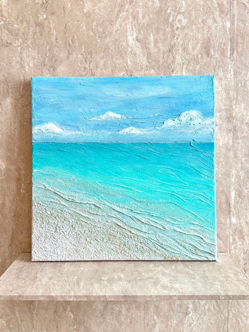 アクリル画テクスチャーアートno.11抽象画キャンバスアートパネル海の絵画