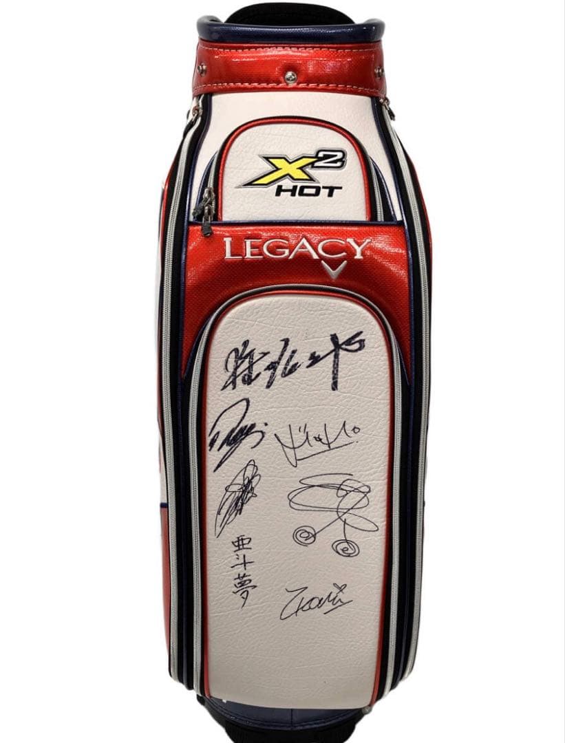 未使用！　有名ゴルファー多数サイン入り！Callaway ツアーキャディーバッグ