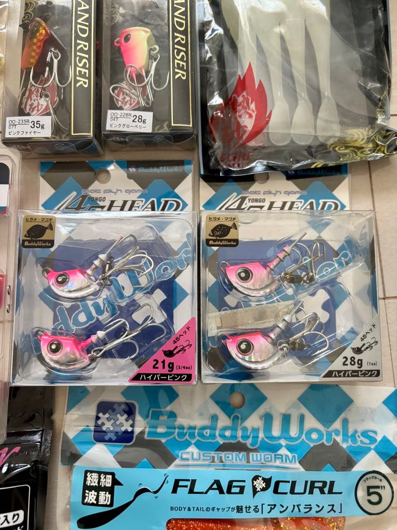 ルアーセット FLAG SHAD, CURL, SAND RISERおまけ付き