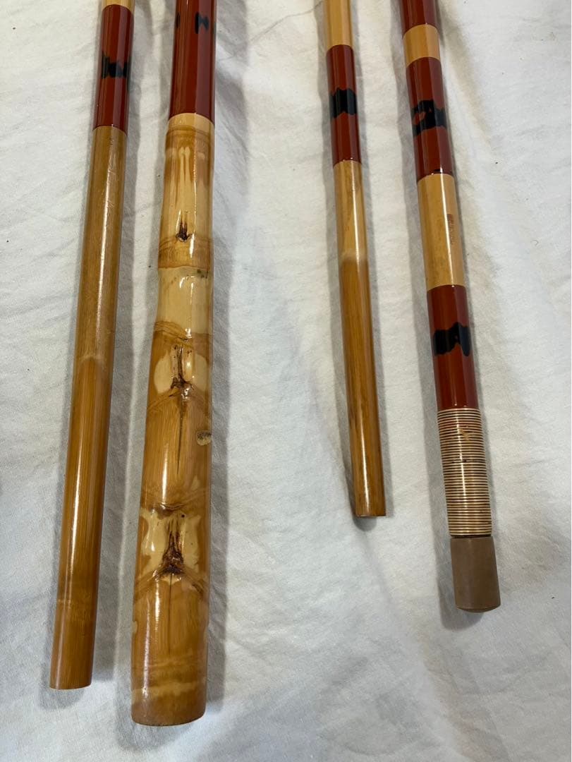 へら竿用竿掛けと玉の柄セット　寿光作