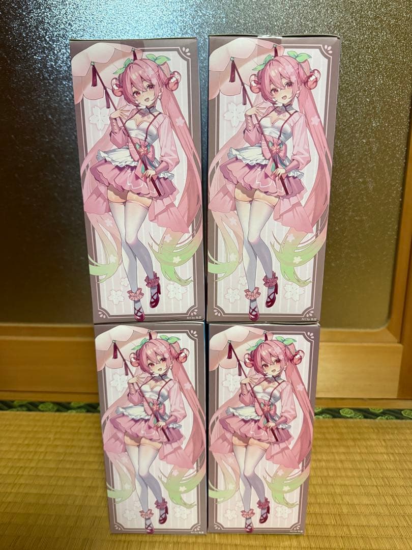 桜ミク AMP+ フィギュア〜桜ドレスver.〜　4個