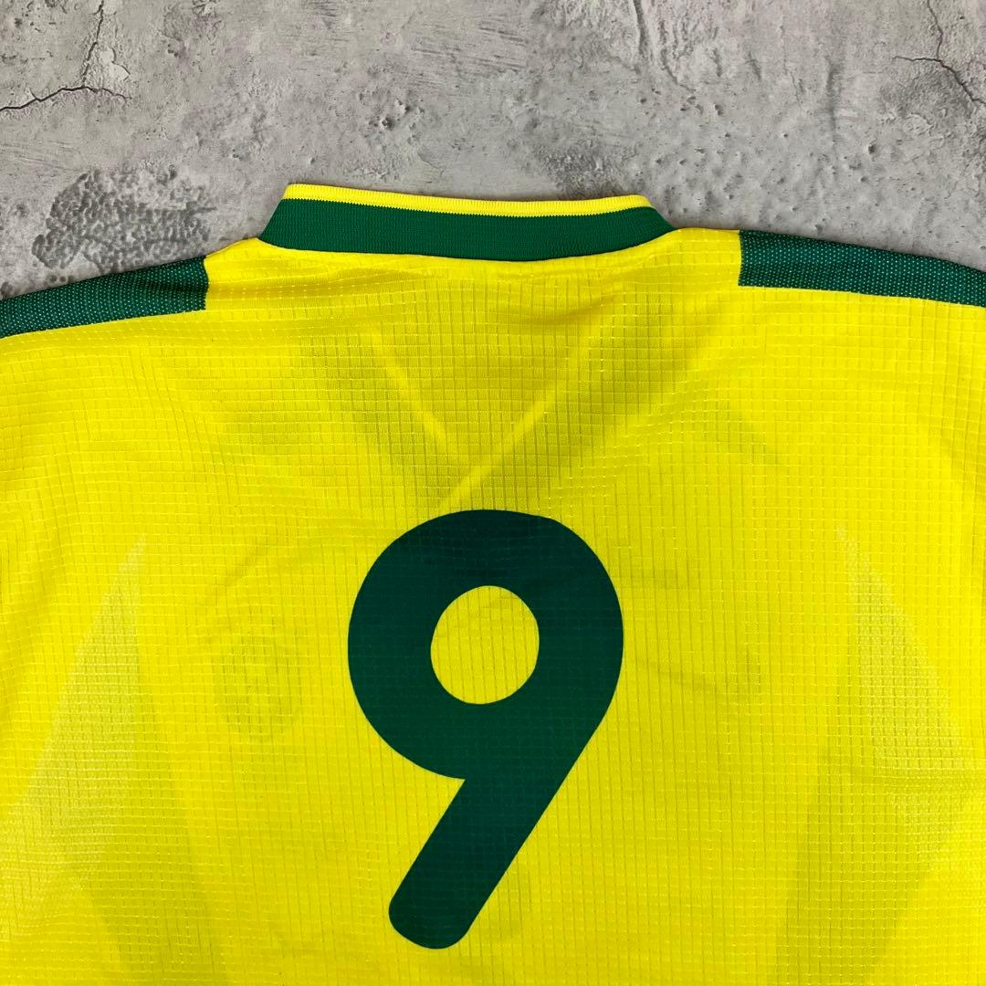 サッカーブラジル代表 #9 スーベニア ゲームシャツ 古着 プリントサイン L