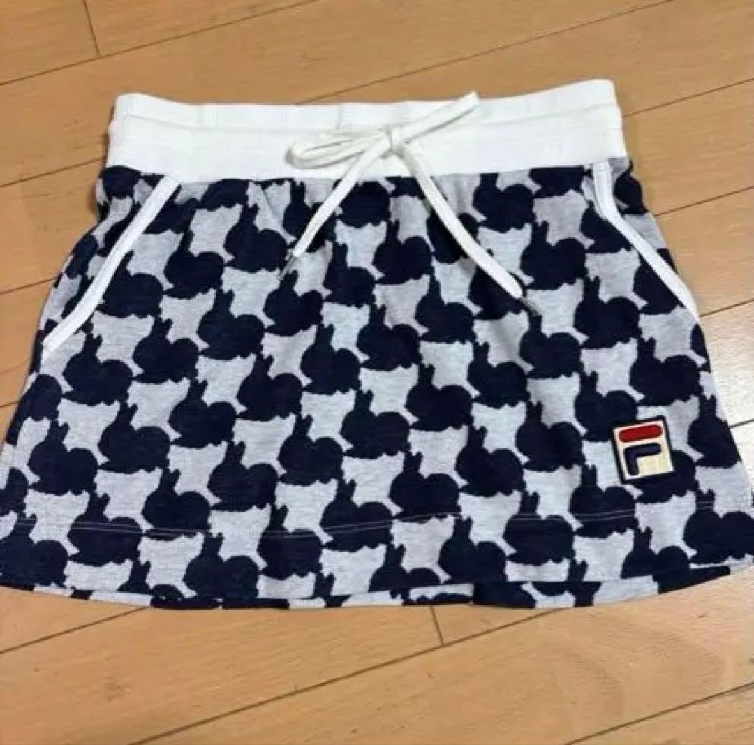 FILA フィラ　うさぎ柄 フード付きジャケットとスコート　M ウサギ　ネイビー